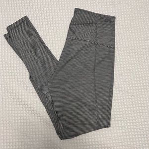 ❗️💲CLOSEOUT SALE: $5 💲❗️- Black & White striped Zella Leggings